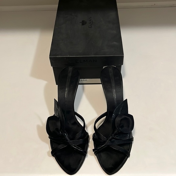 Elman Rena black silk/leather - Picture 2 of 5